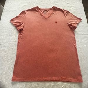 American eagle v-neck coral tee size medium
